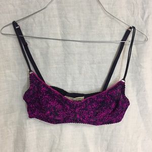 Intimately Free People purple and blue lace bra